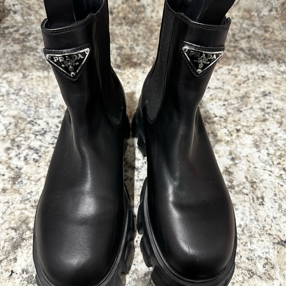 PRADA Monolith leather booties - Picture 9 of 15